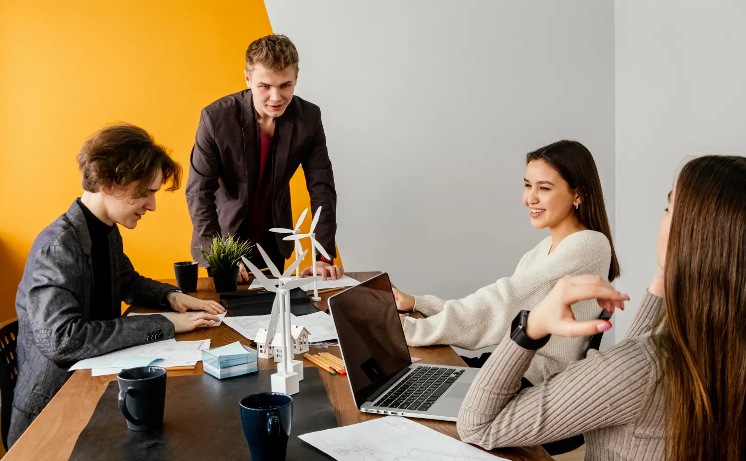 Team members collaborating